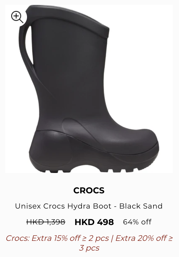 CROCS開倉清貨勁減至2折！$118起入手經典洞洞鞋/冬天毛毛鞋/增高鞋/迪士尼聯乘款