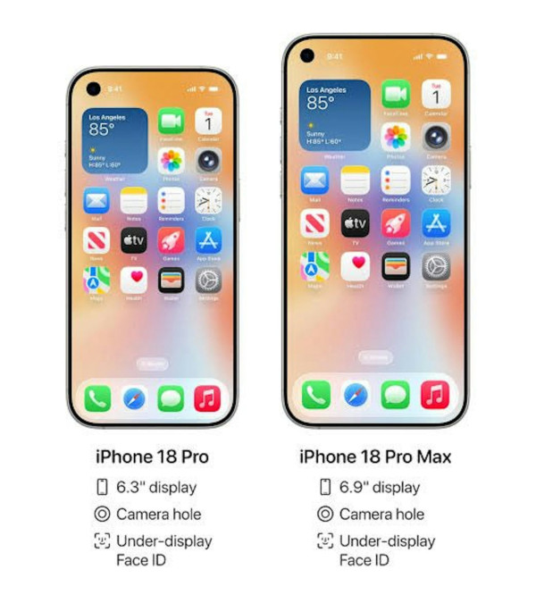 靈動島「壽終正寢」？ iPhone 18 Pro 渲染圖流出改用「單窿」設計 網民劣評：似足幾百蚊 Android 機