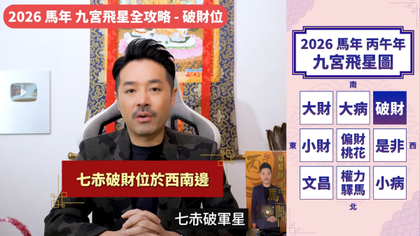 陳定幫馬年運程|2026九宮飛星風水佈局全攻略!呢個位切勿動土 避開最凶陷阱 教一招化解保平安!