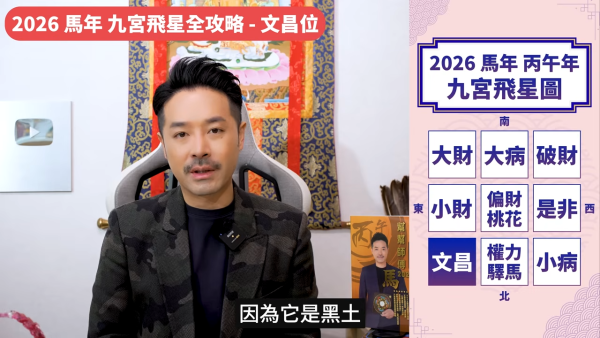 陳定幫馬年運程|2026九宮飛星風水佈局全攻略!呢個位切勿動土 避開最凶陷阱 教一招化解保平安!