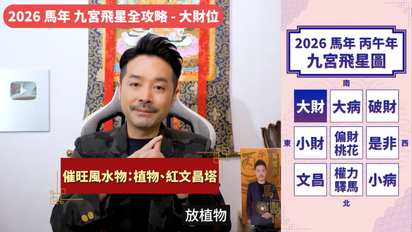 陳定幫馬年運程|2026九宮飛星風水佈局全攻略!呢個位切勿動土 避開最凶陷阱 教一招化解保平安!