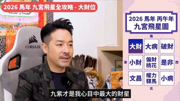 陳定幫馬年運程|2026九宮飛星風水佈局全攻略!呢個位切勿動土 避開最凶陷阱 教一招化解保平安!