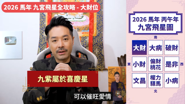 陳定幫馬年運程|2026九宮飛星風水佈局全攻略!呢個位切勿動土 避開最凶陷阱 教一招化解保平安!