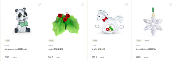 Swarovski年末開倉清貨低至6折！$600起入手項鏈/手鏈/耳環/戒指/水晶擺設！