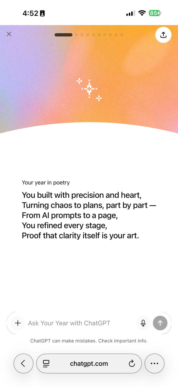 搶先免費體驗 ChatGPT 「2025 年度回顧」 即睇你嘅年度關鍵字