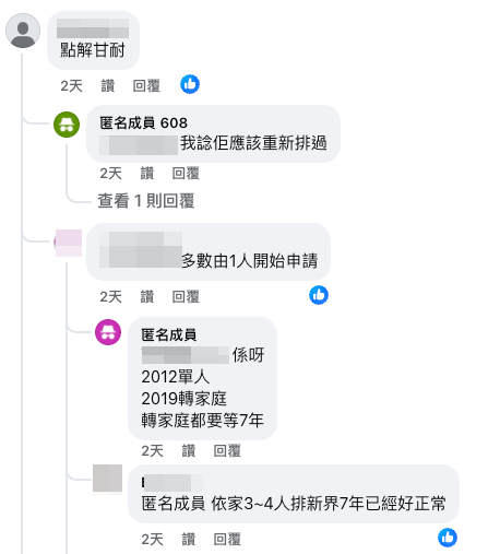 （截圖：Facebook@香港公營房屋討論區）