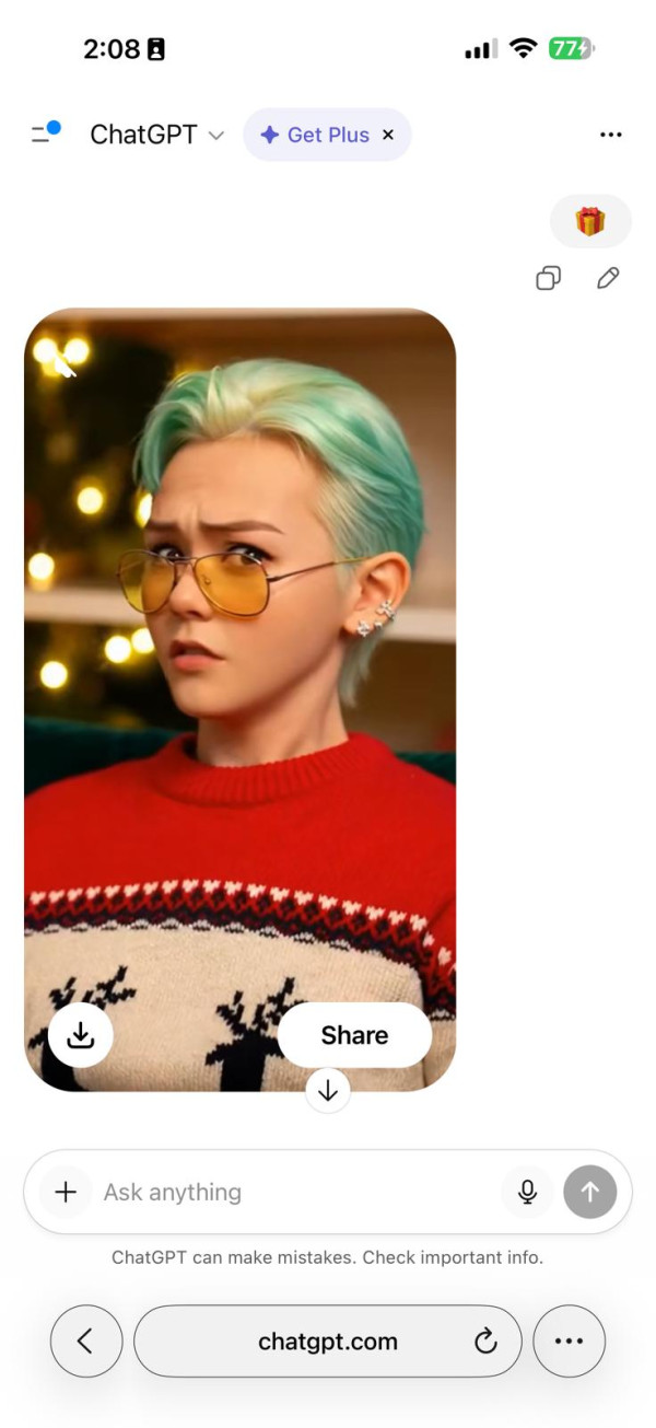  IG 洗版靠佢！ ChatGPT 聖誕限定「隱藏彩蛋」實測零門檻變身專屬影片【一張自拍+Emoji 就搞掂】