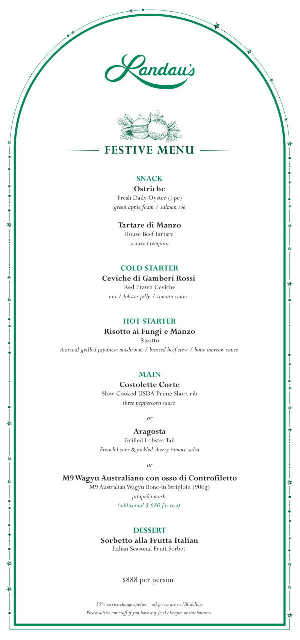 灣仔美食｜Landau’s 華麗變身Steakhouse！嘆世界級M9和牛/乾式熟成T骨＋$688起聖誕盛宴