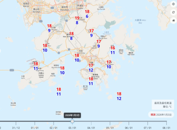 元旦寒潮殺到！市區跌至11度新界恐見6度 天文台料發入冬首個寒冷警告