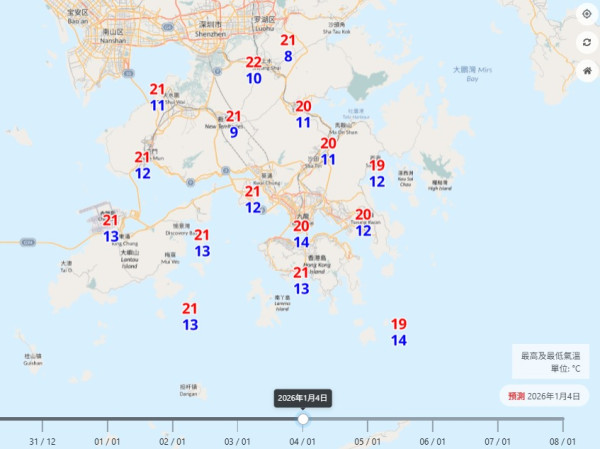 元旦寒潮殺到！市區跌至11度新界恐見6度 天文台料發入冬首個寒冷警告
