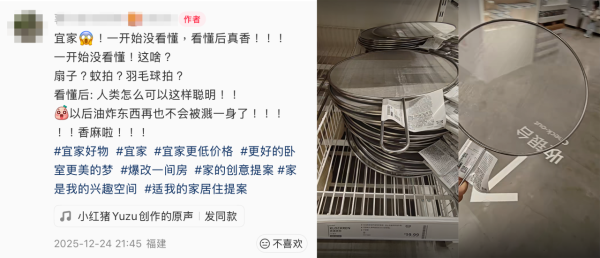 網友驚嘆IKEA防濺網超好用。（截圖：小紅書）