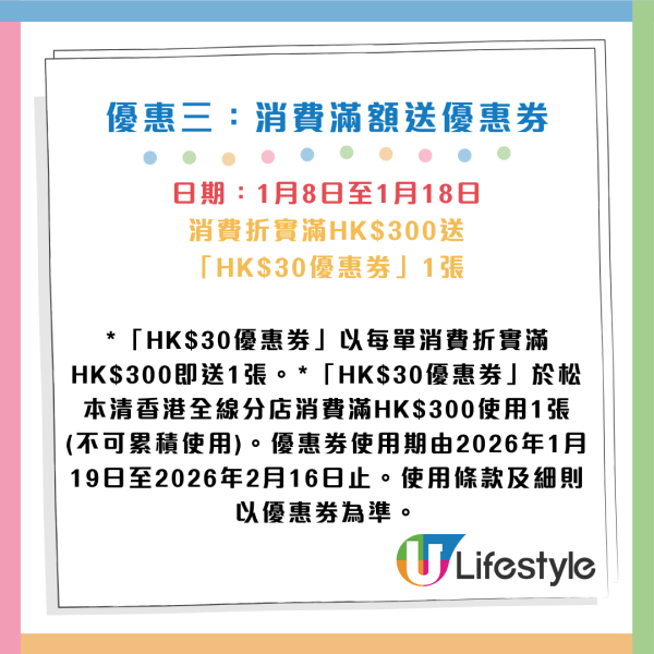 松本清啟德新店1月開幕！開張優惠全店9折再送$30優惠券！附香港松本清15大人氣產品排行榜