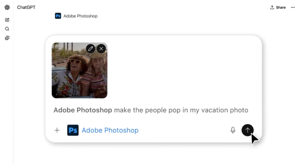 ChatGPT免費玩Photoshop 免安裝打字即修圖 任用Adobe三大神器