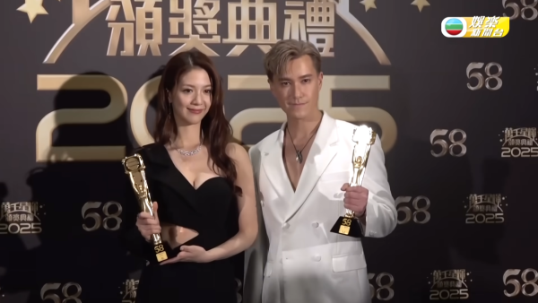 萬千星輝2025｜陳曉華朱敏瀚情侶裝首度合體同框任影唔嬲 贏最佳衣著獎背後原來係一個局？
