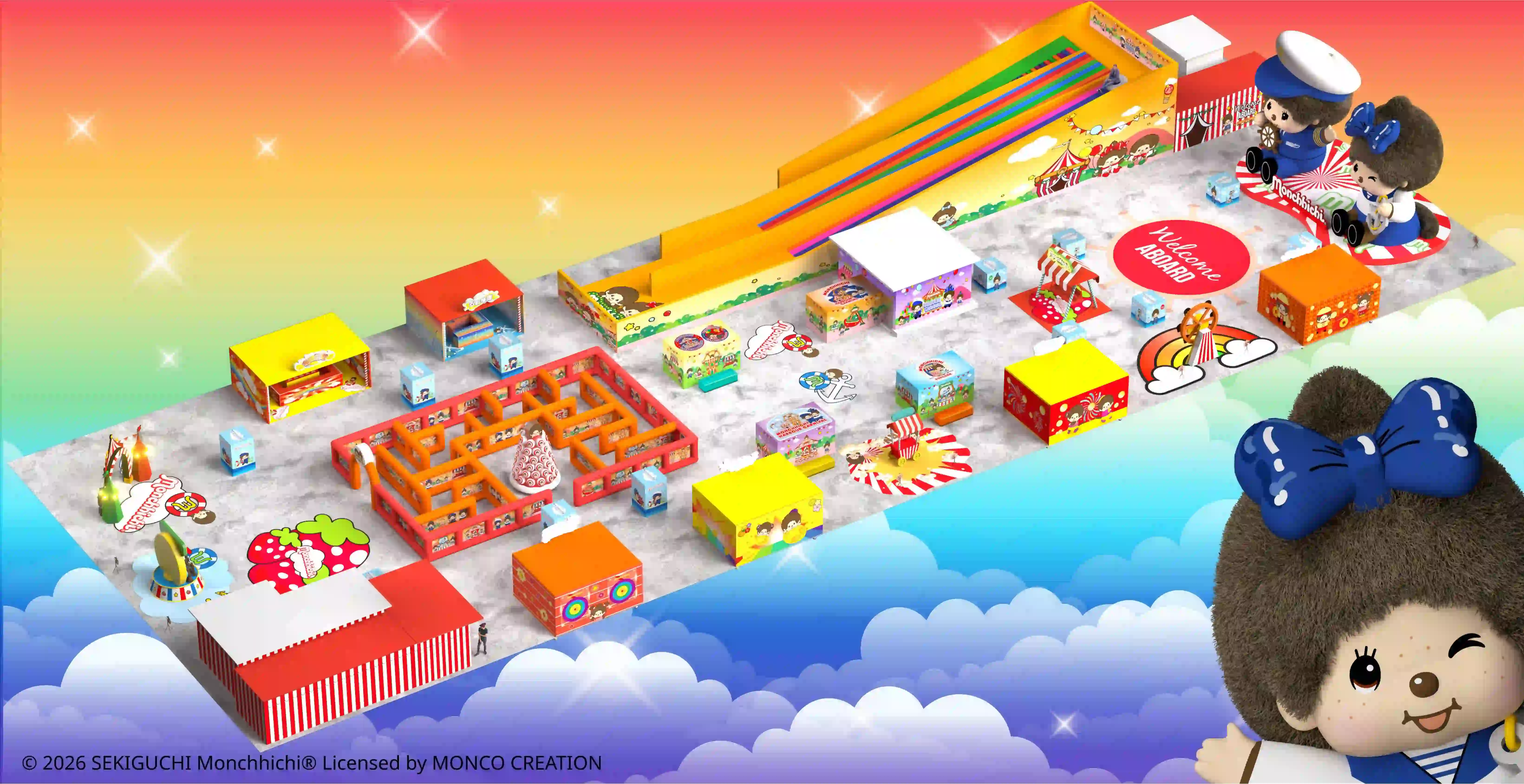 Monchhichi X 維港 海陸嘉年華登陸中環 2000呎巨型迷宮/8米高巨型公仔/香港限定主題渡輪