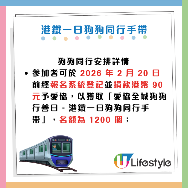 港鐵首度「解禁」准狗狗入閘搭車！限定一日 須符合3大條件！即睇報名方法