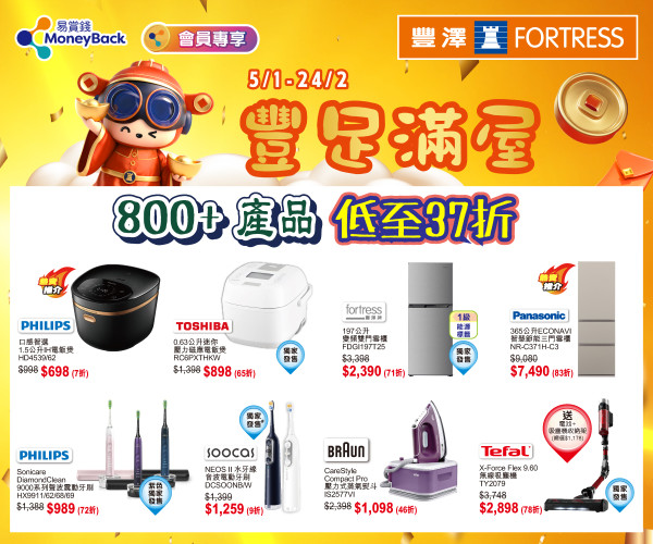 豐澤新春優惠低至37折 自組福袋$999 起買齊智能手錶家電 4K電視耳機破低價發售