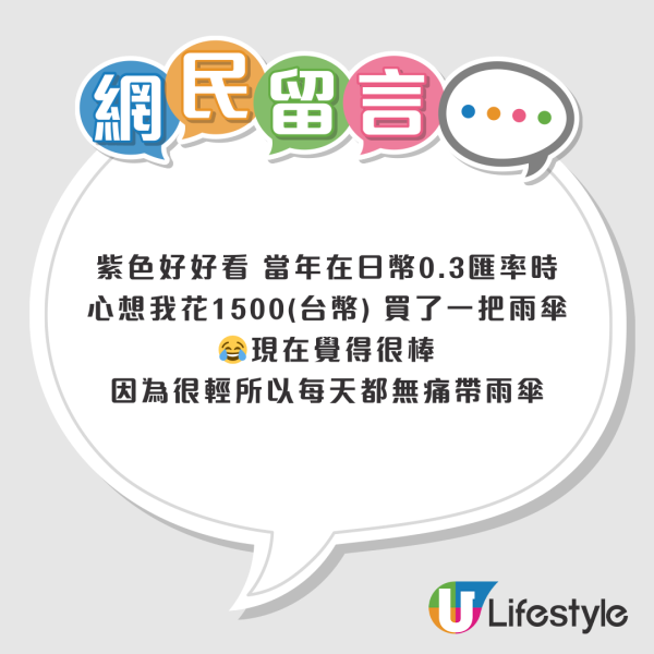 輕過iPhone！Montbell「縮骨遮」得90g爆紅  網民：輕到以為跌咗