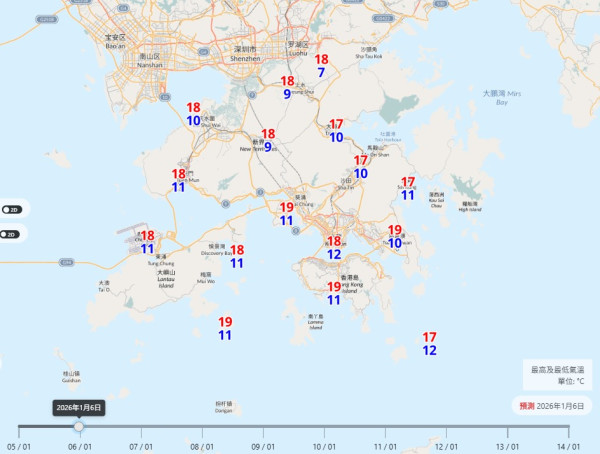 寒冷天氣｜新界連凍3日低見6度！氣溫比市區低一半 天文台：溫差極大