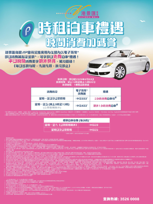 【商場泊車優惠2026】全港近40個大商場免費泊車優惠 消費金額/免費泊幾多小時一覽|持續更新
