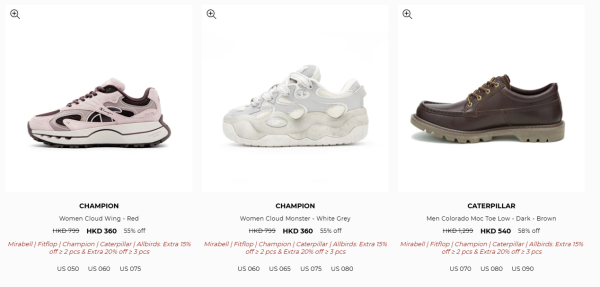 名牌運動鞋/短靴開倉低至3折！最後2日！$180起入手Champion / MIRABELL / FitFlop / Caterpillar