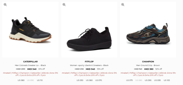 名牌運動鞋/短靴開倉低至3折！最後2日！$180起入手Champion / MIRABELL / FitFlop / Caterpillar