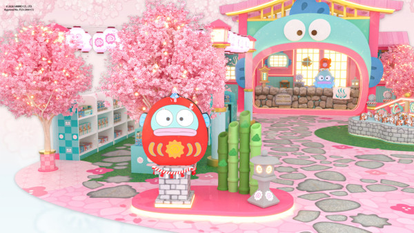 全港首個水怪HANGYODON新春花庭園！6米高日式溫泉風呂/逾200款Sanrio周邊