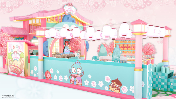 全港首個水怪HANGYODON新春花庭園！6米高日式溫泉風呂/逾200款Sanrio周邊