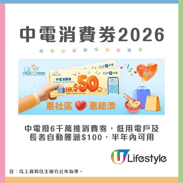 電費津貼2026︱政府/中電/港燈電費津貼懶人包 中電$100消費券/劏房$1000津貼/長者半價電費