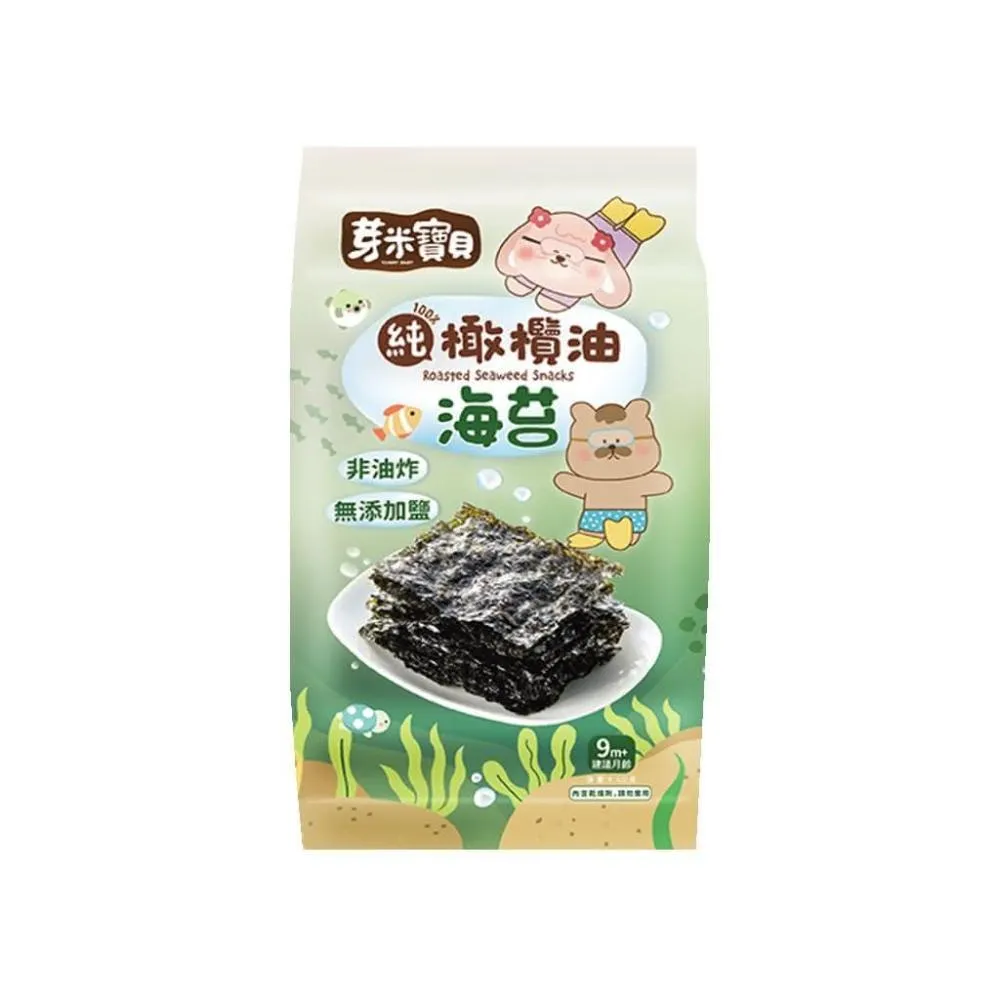 1. 芽米寶貝 100%純橄欖油海苔鎘:超標 53.5 倍 (最嚴重)鉛:超標 1.4 倍