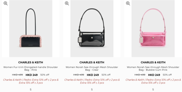 Charles&Keith開倉低至3折！手袋/銀包/鞋履最平$134！雲朵包/流浪包/Tote Bag $269起
