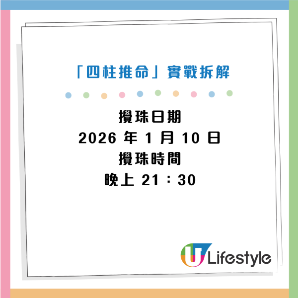 六合彩｜前頭獎得主首度公開「四柱推命」計算法！從攪珠日期+時辰算出今期重心號碼！附 2026 最新推算示範