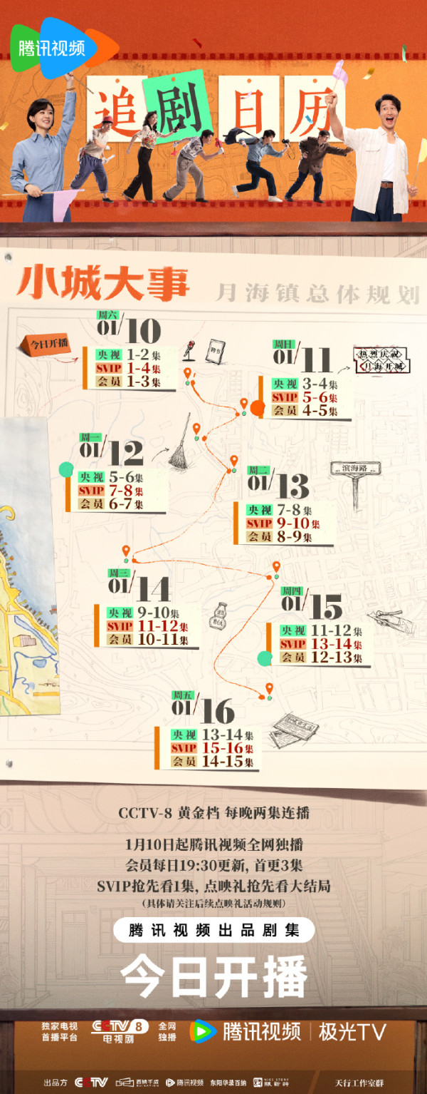 小城大事線上看（圖片來源：微博＠電視劇小城大事、騰訊視頻）
