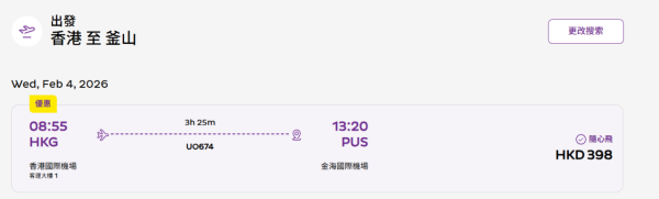 HK Express韓國機票優惠！$198起飛首爾/釜山/大邱/濟州！來回連稅低至$1238