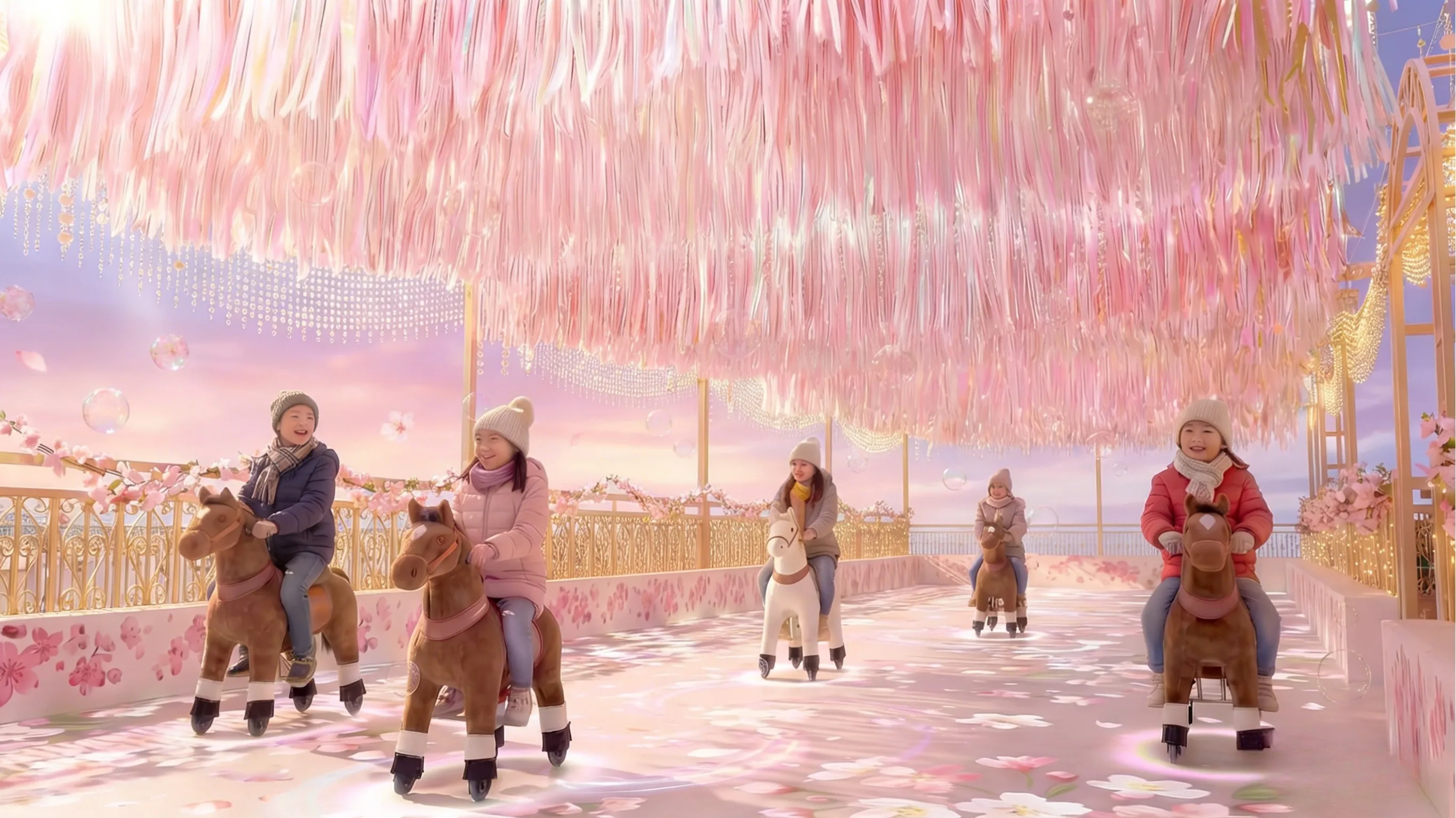 荃灣廣場「光影花見．幸福小馬園」（相片由主辦單位提供）