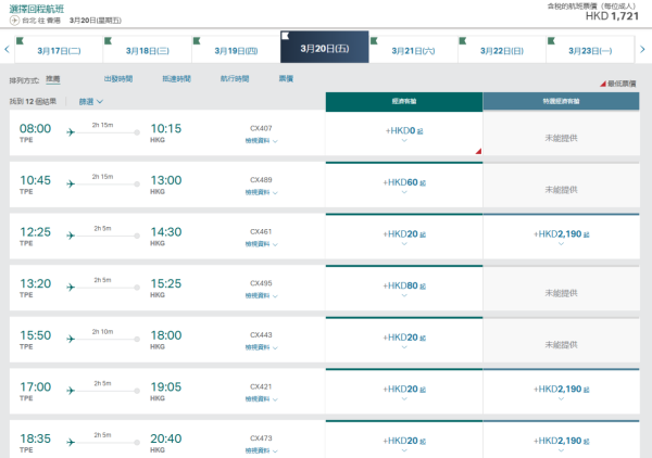 機票優惠｜國泰機票突發送雙倍里數！來回連稅$1,611起飛日/韓/台/泰熱門航點！