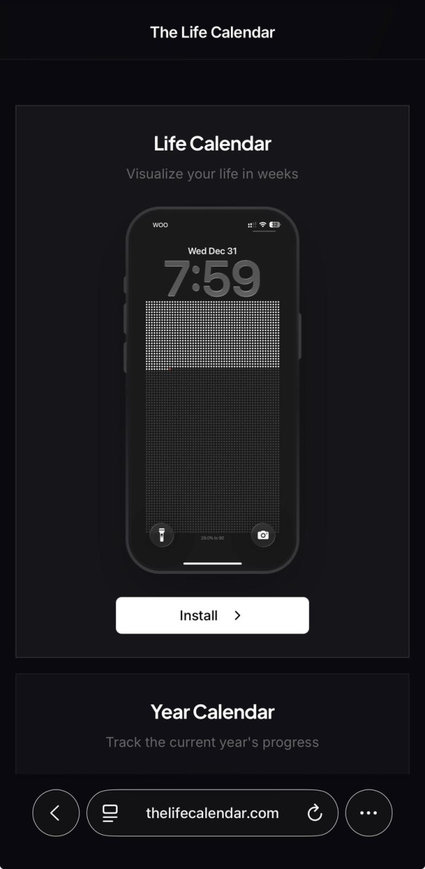 人生仲剩幾多電？實測免費「生命日曆」工具 3 步設定 iPhone、Android都用得【附設定教學】