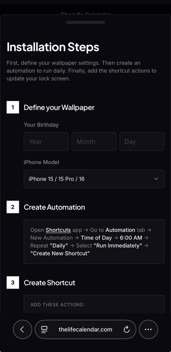 人生仲剩幾多電？實測免費「生命日曆」工具 3 步設定 iPhone、Android都用得【附設定教學】