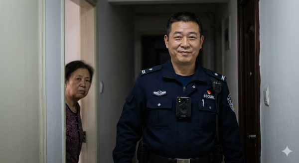 屋苑保安變人肉監控鏡頭 升級裝備心口掛一機惹熱議 網民反應兩極：保障前線 vs 多此一舉