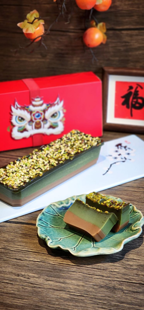 銅鑼灣創意點心館推雙色年糕  開心果年糕／抹茶麻薯紅豆／附早鳥優惠