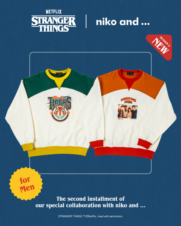 《Stranger Things》X niko and...第二彈新品上架！美式復古衛衣/牛仔褸/小袋掛飾$69起