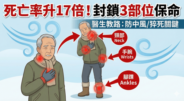 寒冷天氣｜冷風吹面=身體壓力測試！醫生警告：死亡率激增17倍！出門必護「3部位」保命防猝死
