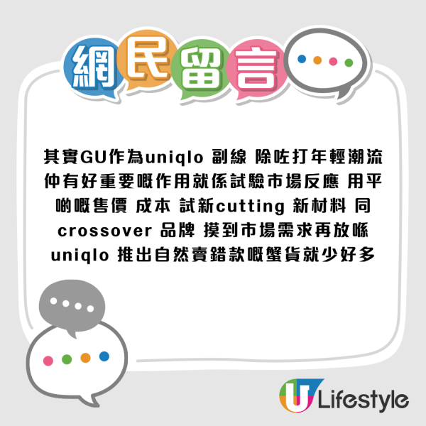 UNIQLO質地完勝GU？網民熱議兩大品牌定位：驚揭「轉會」關鍵係年齡