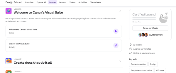 打工仔自我增值｜Canva開放12門免費課程！2大行業有專屬課程！線上彈性學習仲有得拎證書