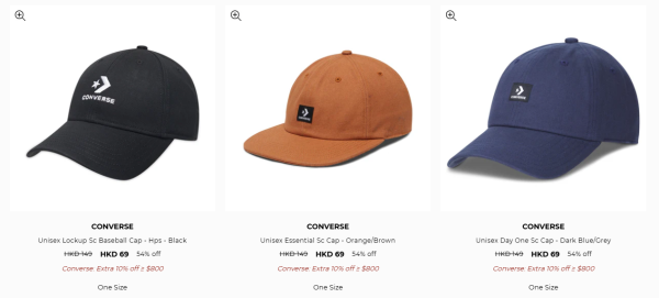 Converse激罕開倉低至4折！平底鞋/高筒鞋/厚底鞋$159起！棒球外套/風褸/運動外套/羽絨激減$600！