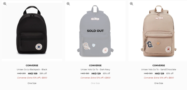 Converse激罕開倉低至4折！平底鞋/高筒鞋/厚底鞋$159起！棒球外套/風褸/運動外套/羽絨激減$600！