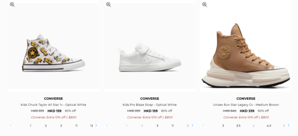 Converse激罕開倉低至4折！平底鞋/高筒鞋/厚底鞋$159起！棒球外套/風褸/運動外套/羽絨激減$600！