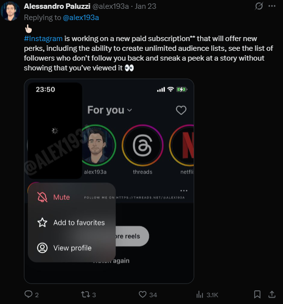 終於可以匿名睇 Story？　Meta 擬推付費訂閱制　IG、FB、WhatsApp解鎖進階功能