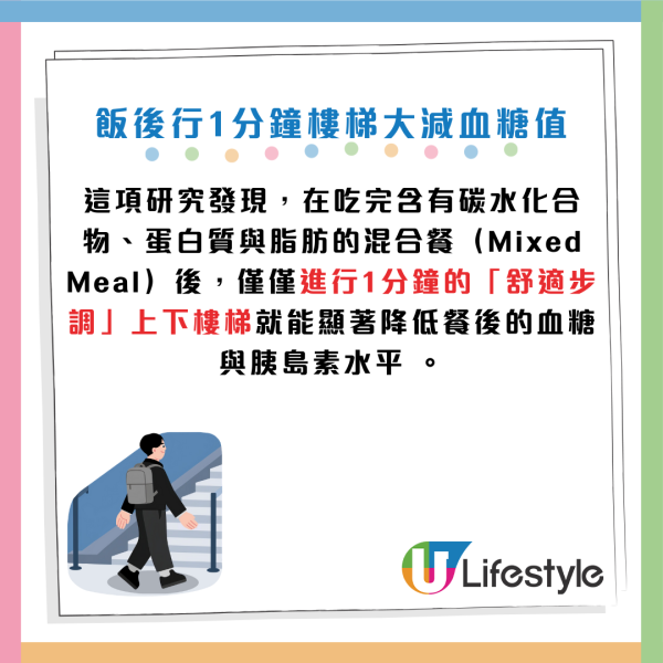 懶人降糖法｜飯後行1分鐘樓梯血糖即回落？醫生：原地踏步都得！非愈耐愈好 揭黃金運動時長