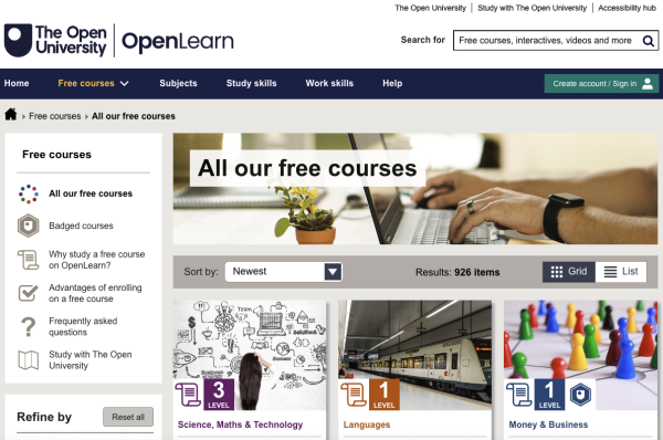 打工仔自我增值｜英國開放大學OpenLearn近千門免費課程！英語/法語/德語/西班牙語都有！免費學識世界語言仲有證書拎